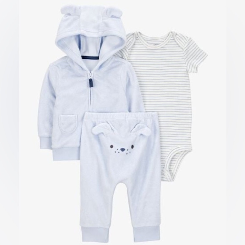 Carter’s Baby 3-Piece Dog Little Cardigan Set - Blue